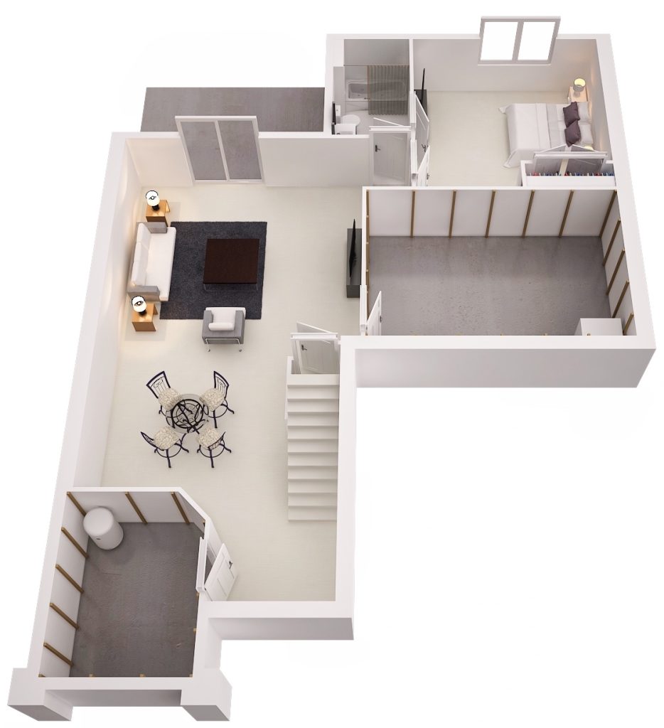 Keystone 3D floor plan - lower level