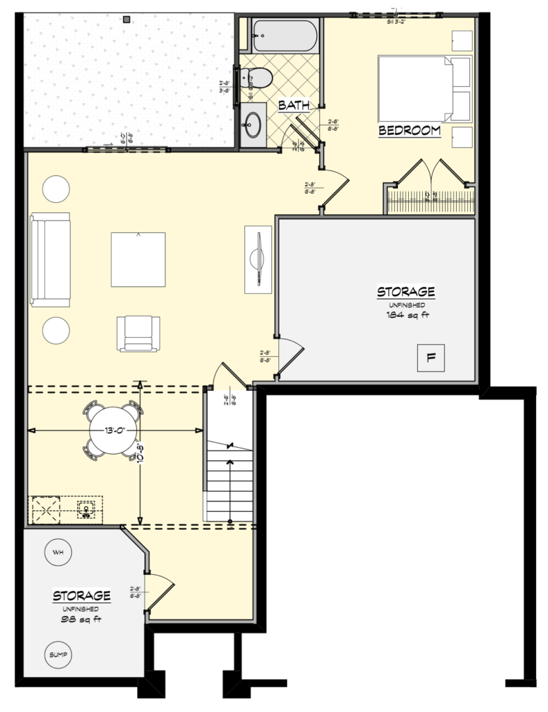 Keystone floor plan lower level