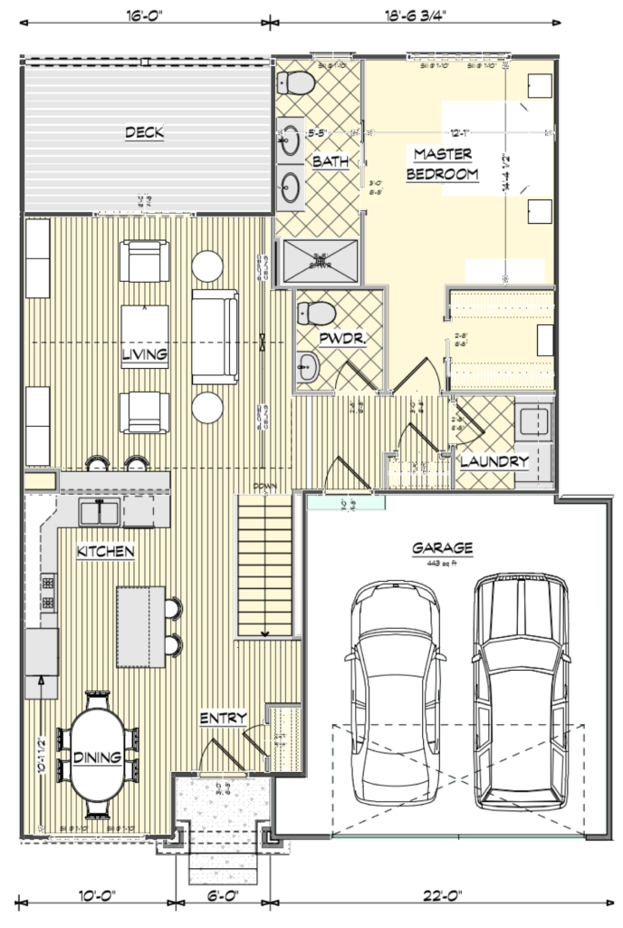 Keystone floor plan main level